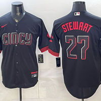 Men's Cincinnati Reds Sal Stewart #27 Black City Connect Player Jersey