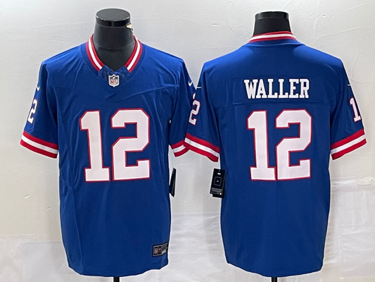 Men's New York Giants Darren Waller #12 Royal Classic Game Jersey1