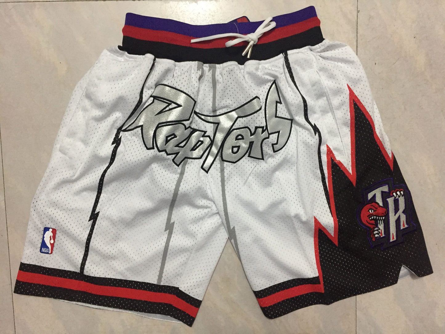 Men's Toronto Raptors White 1997-98 Hardwood Classics Basketball Shorts1