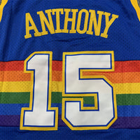 Men's Denver Nuggets Carmelo Anthony #15 Royal Hardwood Classics Swingman Jersey1