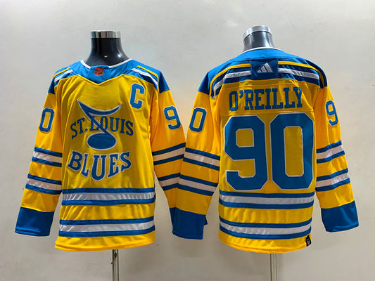Men's St. Louis Blues Ryan O'Reilly #90 Yellow Breakaway Player Jersey1