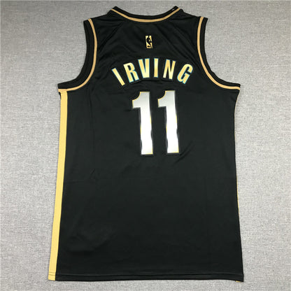 Men's Brooklyn Nets Kyrie Irving Black 2020/21 Swingman Player Jersey1