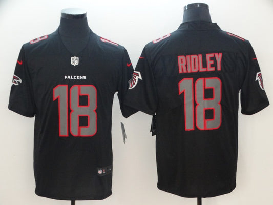 Men's Atlanta Falcons Calvin Ridley #18 Black Game Player Jersey1