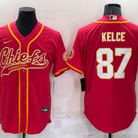 Men's Kansas City Chiefs Travis Kelce #87 Red Game Jersey1 Joint Edition