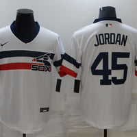 Men's Chicago White Sox Michael Jordan #45 White Authentic Game Jersey1