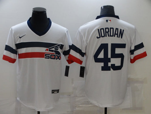 Men's Chicago White Sox Michael Jordan #45 White Authentic Game Jersey1