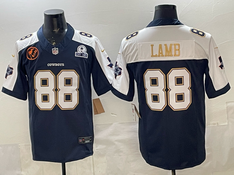CeeDee Lamb #88 Dallas Cowboys Navy Alternate Game Team Jersey - JerseysFreak
