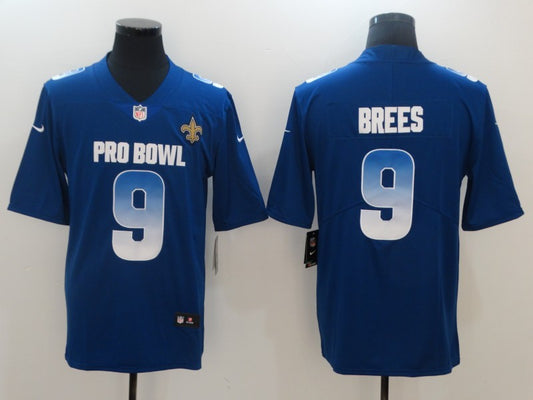 Men's New Orleans Saints Drew Brees #9 Blue Game Jersey1