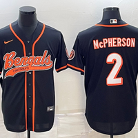 Men's Cincinnati Bengals Evan McPherson #2 Black Fashion Game Jersey1