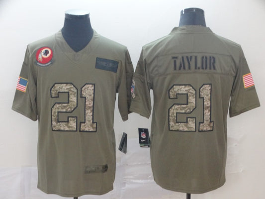 Men's Washington Commanders Sean Taylor #21 Brown Game Player Jersey1
