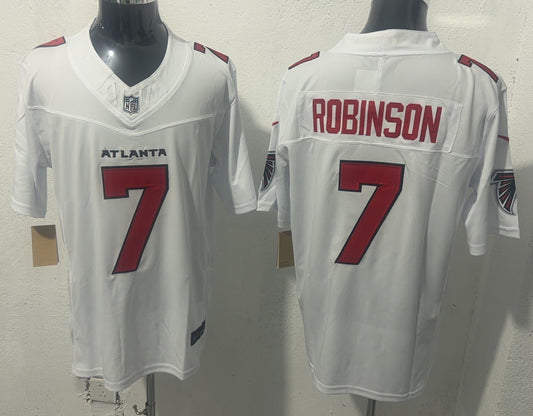 Men's Atlanta Falcons Bijan Robinson #7 White Game Player Jersey