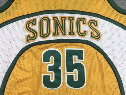 Men's Seattle SuperSonics Kevin Durant 2007-08 Yellow Hardwood Classics Swingman Jersey