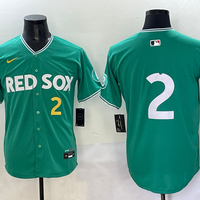 Men's Boston Red Sox Alex Bregman #2 Green 2025 City Connect Limited Player Jersey