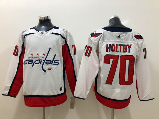 Men's Washington Capitals Braden Holtby #70 White Home Breakaway Player Jersey1