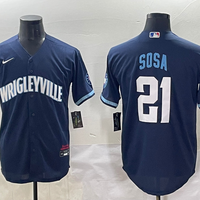 Men's Chicago Cubs Sammy Sosa #21 Navy City Connect Replica Jersey