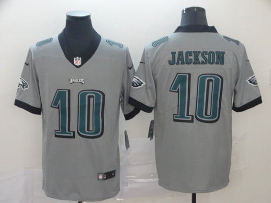 Men's Philadelphia Eagles Desean Jackson #10 Gray Game Jersey1