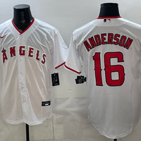 Men's Los Angeles Angels Brett Anderson #16 White Home Replica Jersey