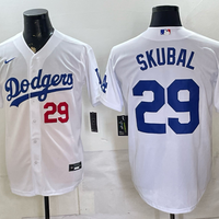 Men's Los Angeles Dodgers Tarik Skubal #29 White Home Replica Jersey