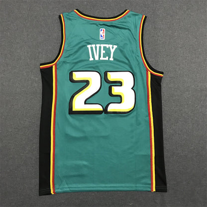 Men's Detroit Pistons Jaden Ivey #23 Green Swingman Jersey1