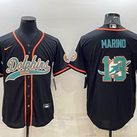 Men's Miami Dolphins Dan Marino #13 Black Player Jersey1 Joint Edition