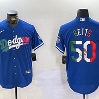 Men's Los Angeles Dodgers Mookie Betts #50 Blue Game Player Jersey1