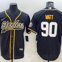 Men's Pittsburgh Steelers T.J. Watt #90 Black Player Jersey1 Joint edition