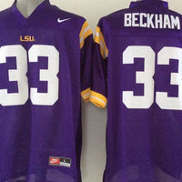 Men's LSU Tigers Odell Beckham #33 Purple Player Game Jersey