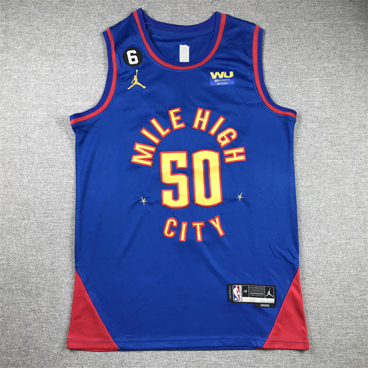 Men's Denver Nuggets Aaron Gordon #50 Blue 2022/23 Swingman Jersey1 - Statement Edition