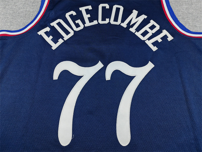 Men's Philadelphia 76ers VJ Edgecombe #77 Navy 2025/26 Swingman Jersey - City Edition