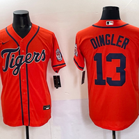 Men's Detroit Tigers Dillon Dingler #13 Orange Limited Player Jersey