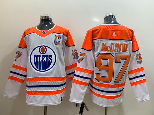 Men's Edmonton Oilers Connor McDavid #97 White Breakaway Jersey1