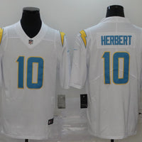 Men's Los Angeles Chargers Justin Herbert #10 White Game Jersey1