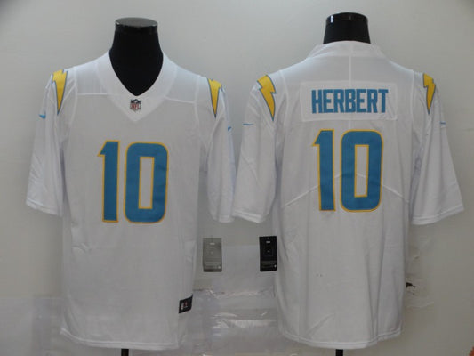 Men's Los Angeles Chargers Justin Herbert #10 White Game Jersey1