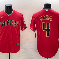 Men's Arizona Diamondbacks Ketel Marte #4 Red Alternate Limited Jersey1