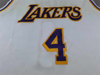Men's Los Angeles Lakers Dalton Knecht #4 White Swingman Jersey1 - Association Edition