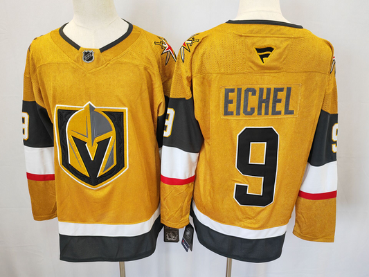 Men's Vegas Golden Knights Jack Eichel #9 Gold Home Breakaway Player Jersey1