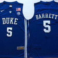 Men's Duke Blue Devils RJ Barrett #5 Blue Player Game Jersey