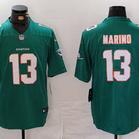 Men's Miami Dolphins Dan Marino #13 Green Game Jersey1