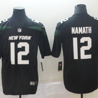 Men's New York Jets Joe Namath Black Game Jersey1