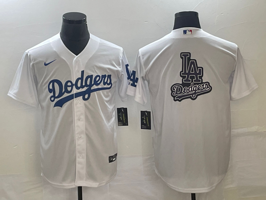 Men's Los Angeles Dodgers White Home Replica Team Jersey1