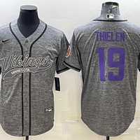 Men's Minnesota Vikings Adam Thielen #19 Gray Game Jersey1 Joint Edition