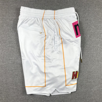 Men's Miami Heat White 2022/23 City Edition Basketball Shorts1