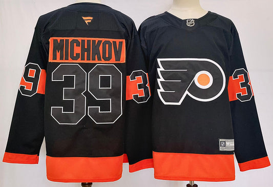 Men's Philadelphia Flyers Matvei Michkov #39 Black Player Jersey1