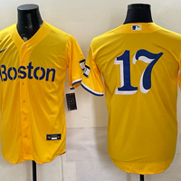 Men's Boston Red Sox David Hamilton #17 Gold City Connect Limited Jersey