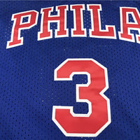 Men's Philadelphia 76ers Allen Iverson #3 Royal Swingman Jersey1