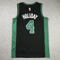 Men's Boston Celtics Jrue Holiday #4 Black Swingman Jersey1 - Statement Edition