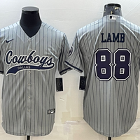 Men's Dallas Cowboys CeeDee Lamb #88 Gray Game Player Jersey1 Joint Edition