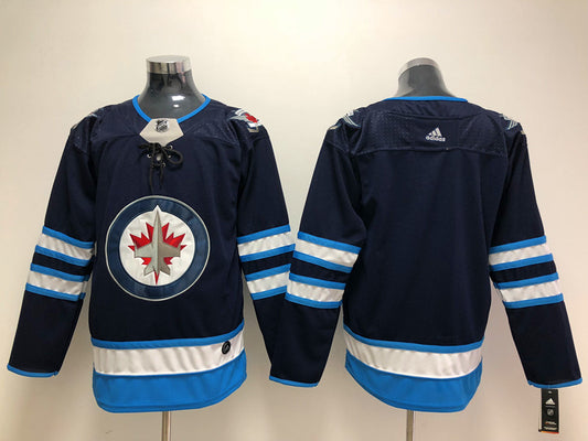 Men's Winnipeg Jets Blue Breakaway Home Blank Jersey1