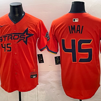 Men's Houston Astros Tatsuya Imai #45 Orange 2025 City Connect Limited Player Jersey