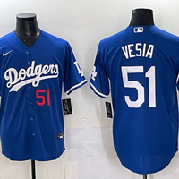 Men's Los Angeles Dodgers Alex Vesia #51 Royal Limited Player Jersey